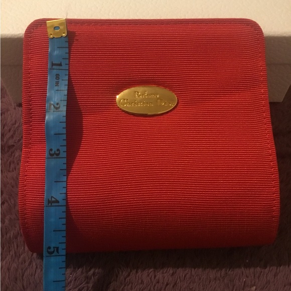 Authentic Christian Dior Beauty Red Lipstick Colored & Mirror Trousseau Case - Picture 14 of 16